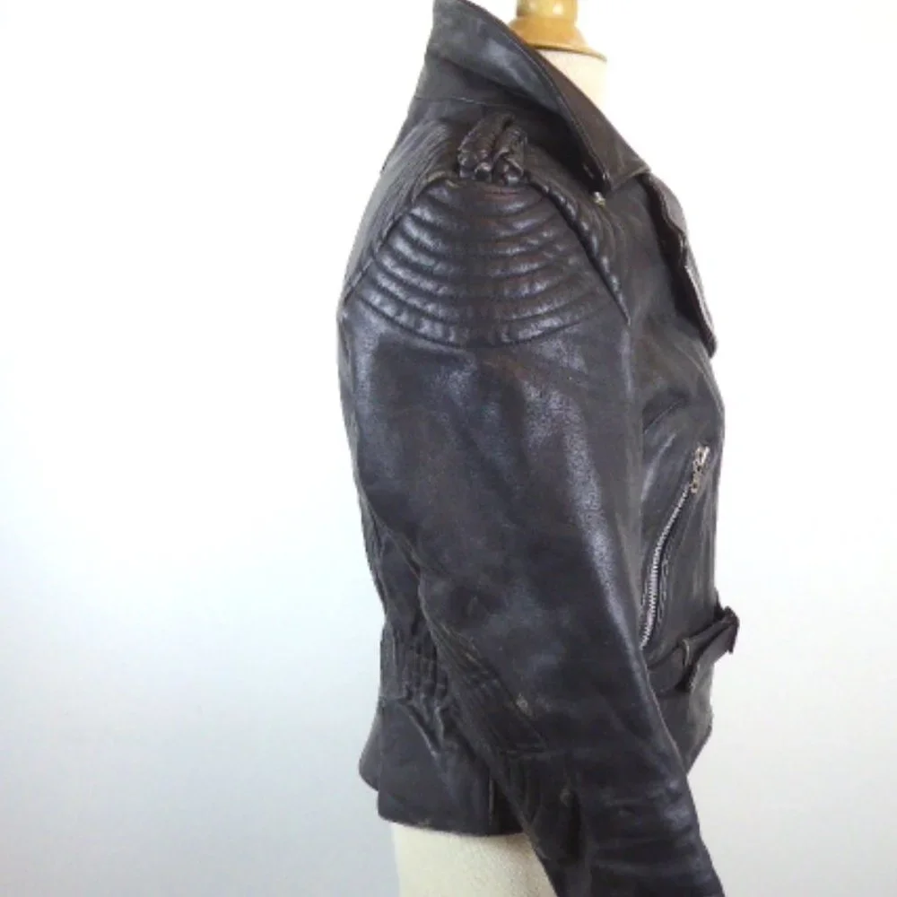 Hein Gericke HARLEY DAVIDSON MOTO LEATHER JACKET braided epaulets vintage 40 M
